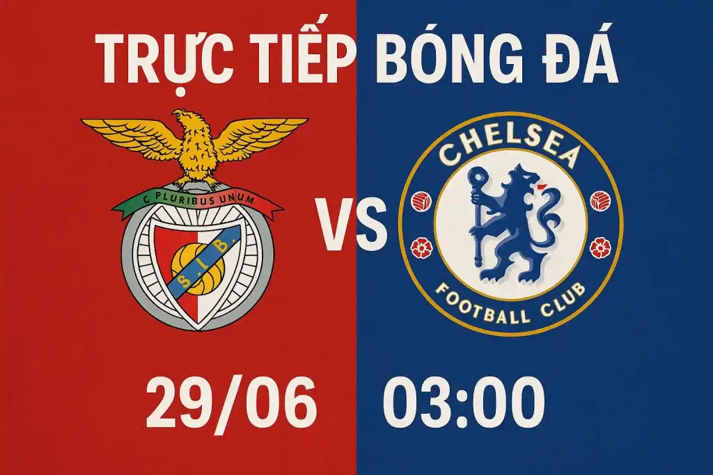 Link trực tiếp bóng đá Benfica vs Chelsea 29/06 - 03:00 1 Trực tiếp bóng đá Benfica vs Chelsea 29/06 lúc 03:00