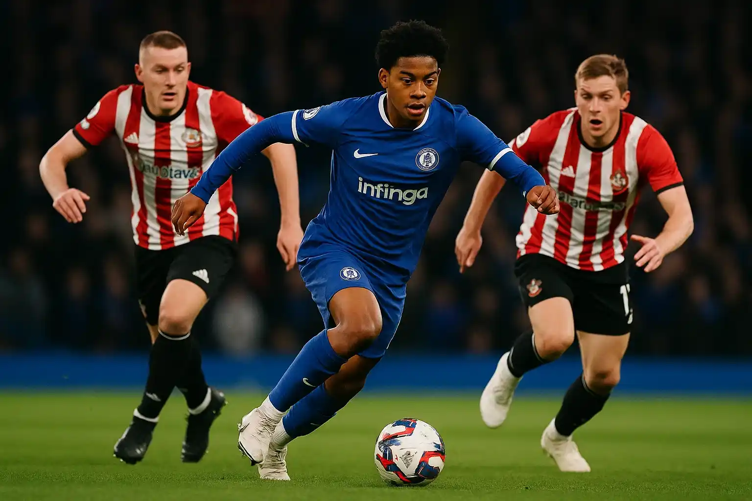 Rio Ngumoha: Tuổi 16 và cú chào sân khiến Chelsea câm nín 3 Pha đi bóng táo bạo của Rio Ngumoha trong trận ra mắt